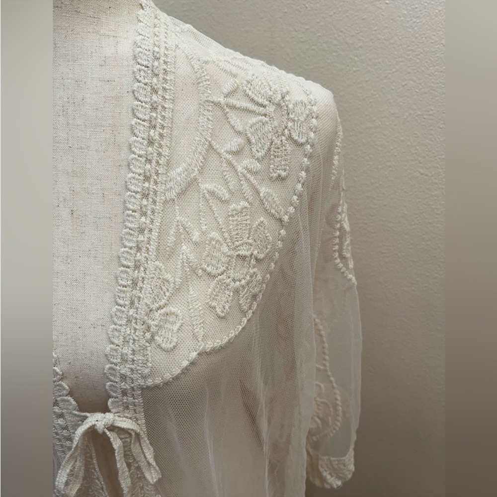 Lace Kimono Beach Cover Up, NWT - Picture 3 of 8